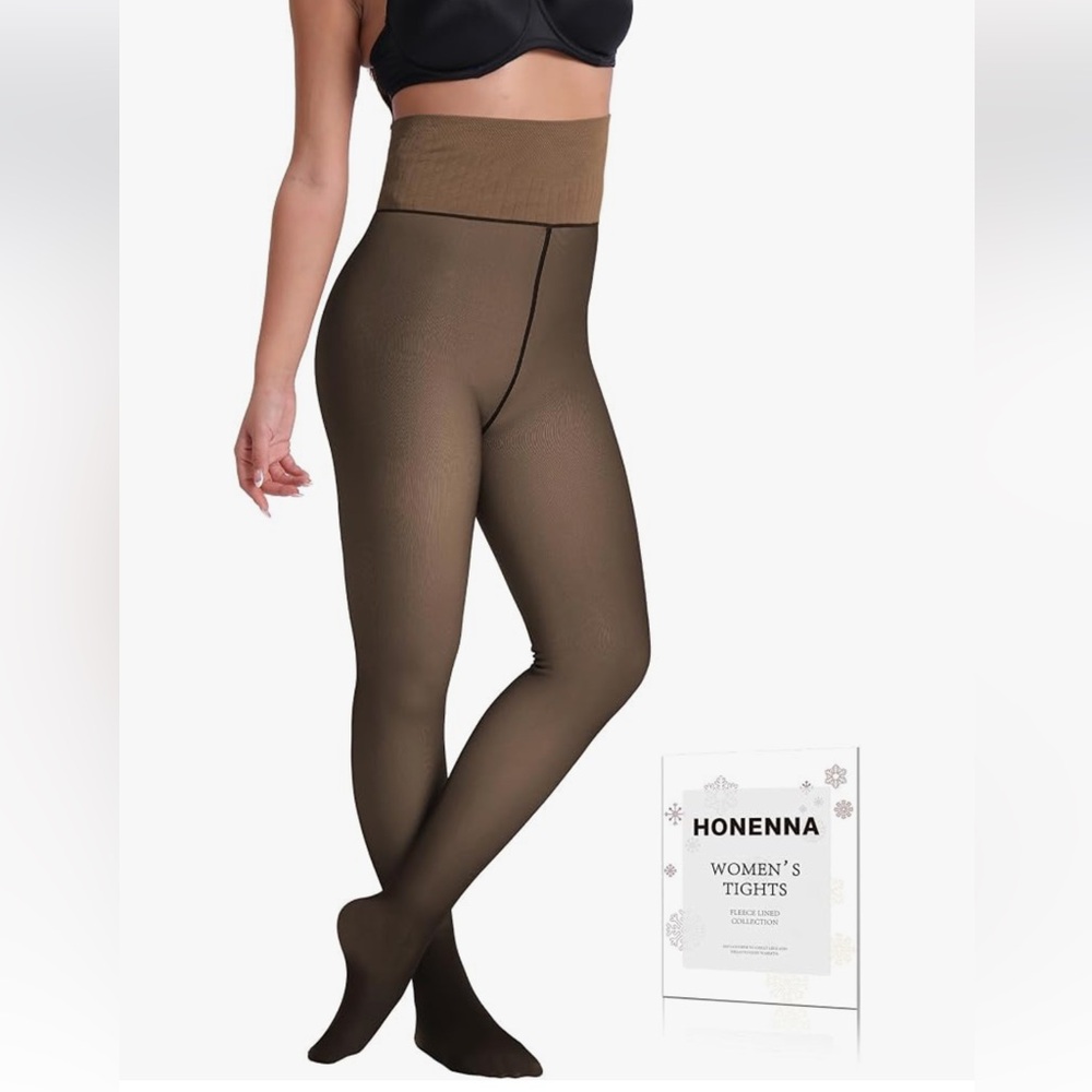 HONENNA Fleece Lined Tights, High Waist, Warm, Thermal Winter Women size 3XL-4XL